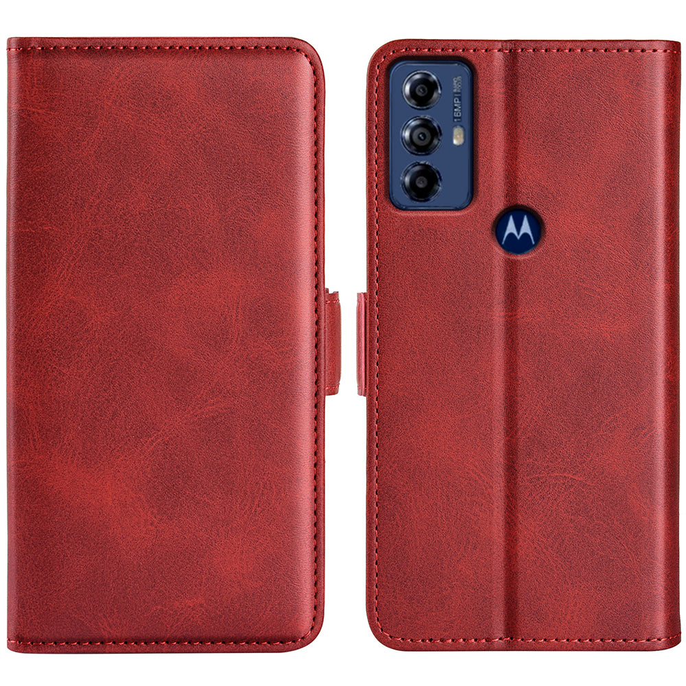 For Motorola Moto G Play (2023) 4G Calf Texture Phone Case PU Leather Dual Magnetic Clasp Foldable Stand Wallet Cell Phone Cover For Motorola Moto G Play (2023) 4G Calf Texture Phone Case PU Leather Dual Magnetic Clasp Foldable Stand Wallet Cell Phone Cover